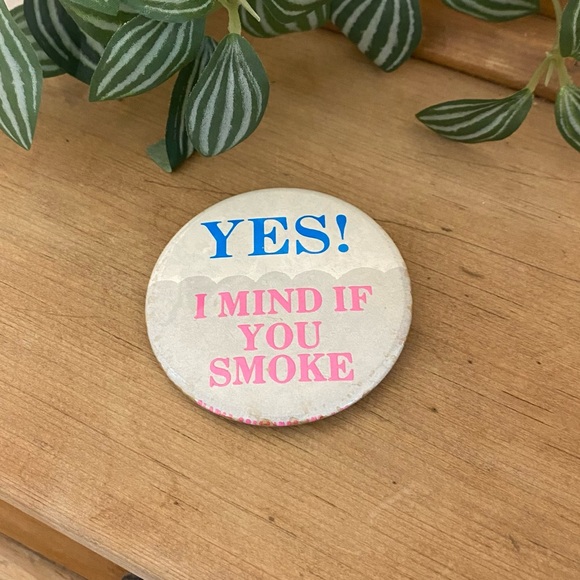 Vintage No Smoking Button Pin - Picture 1 of 2